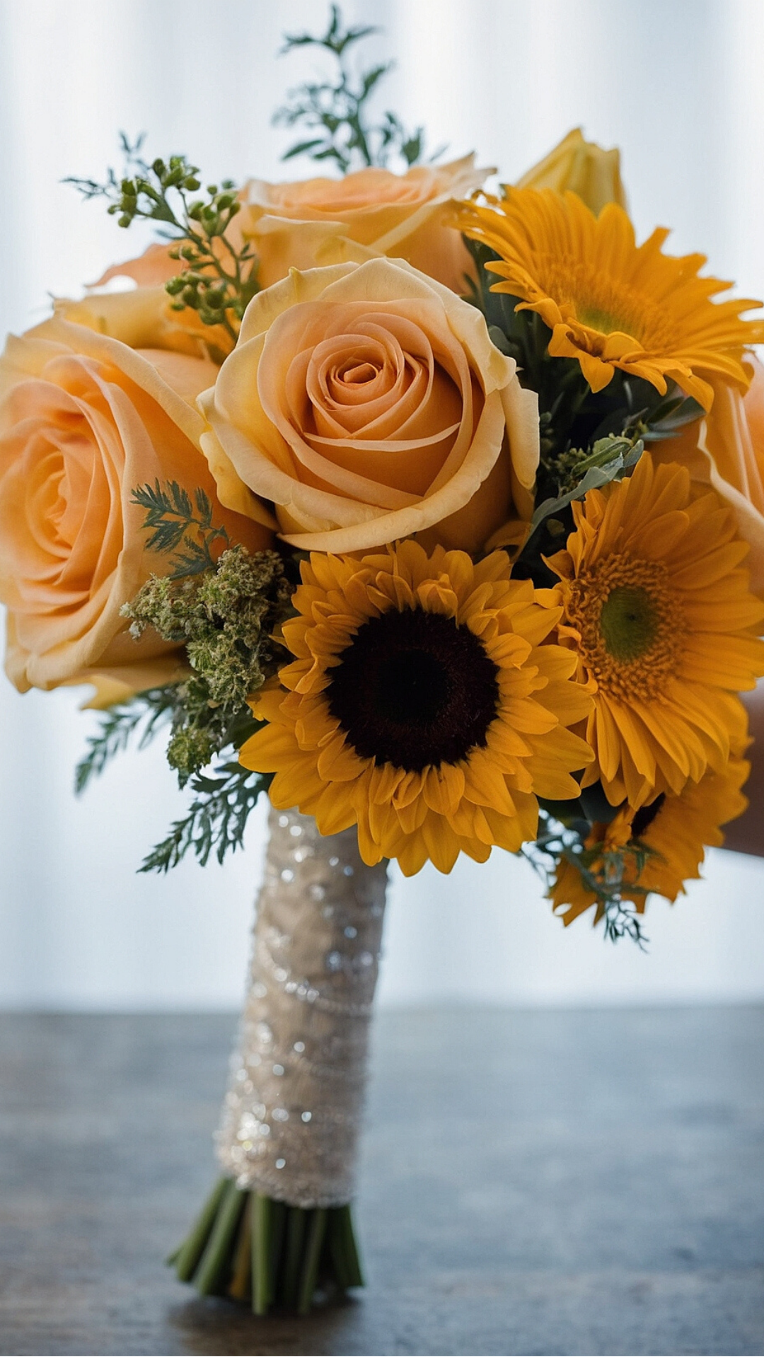 Elegant Red Roses Prom Bouquet