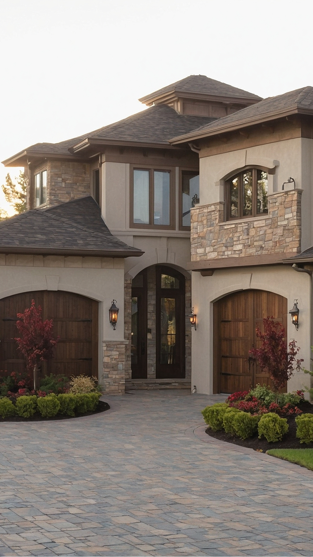 Beautiful Brick Driveway Entrance Landscaping Designs