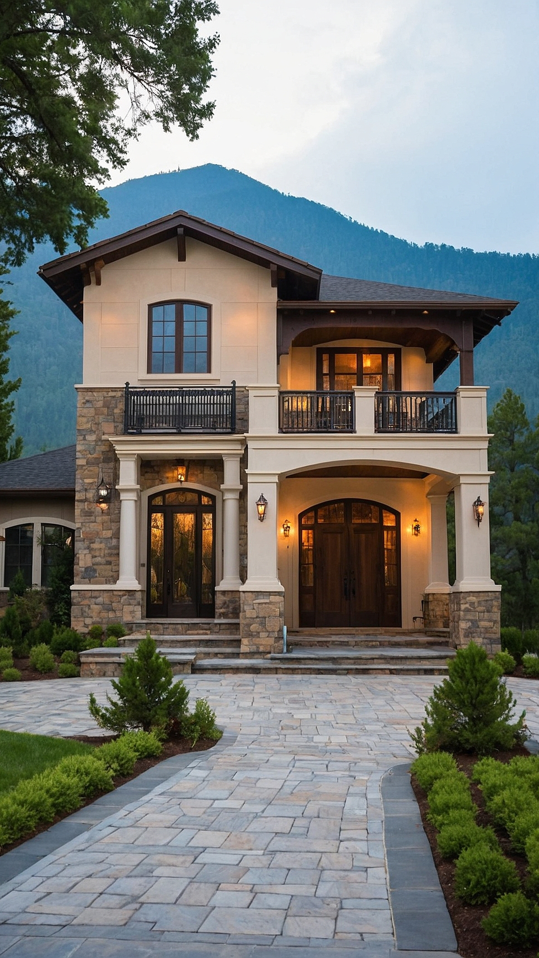 Rustic Brick Driveway Entry Ideas