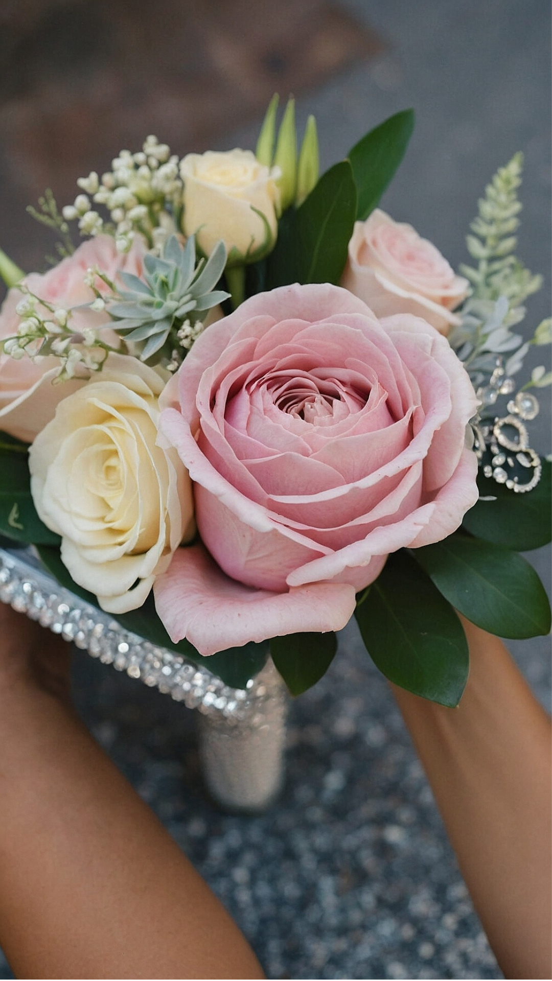 Blue Hydrangeas: A Unique Prom Bouquet Image