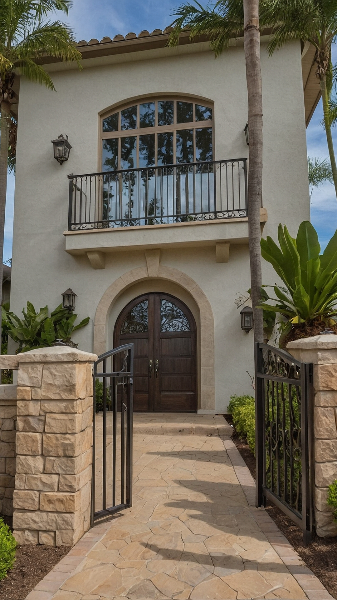 Subtly Lit Driveway Entry Landscapes