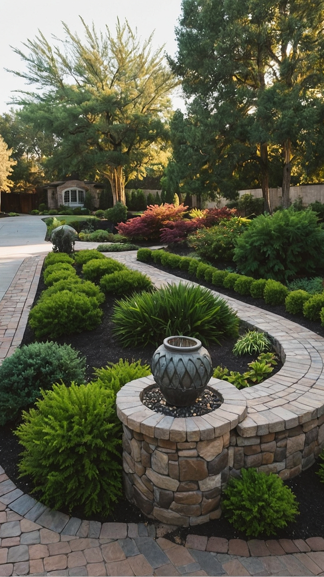 Country Style Driveway Entry Landscaping Ideas