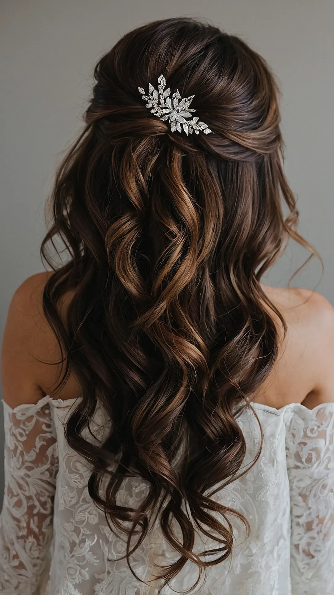 Elegant Half Updos for Brides