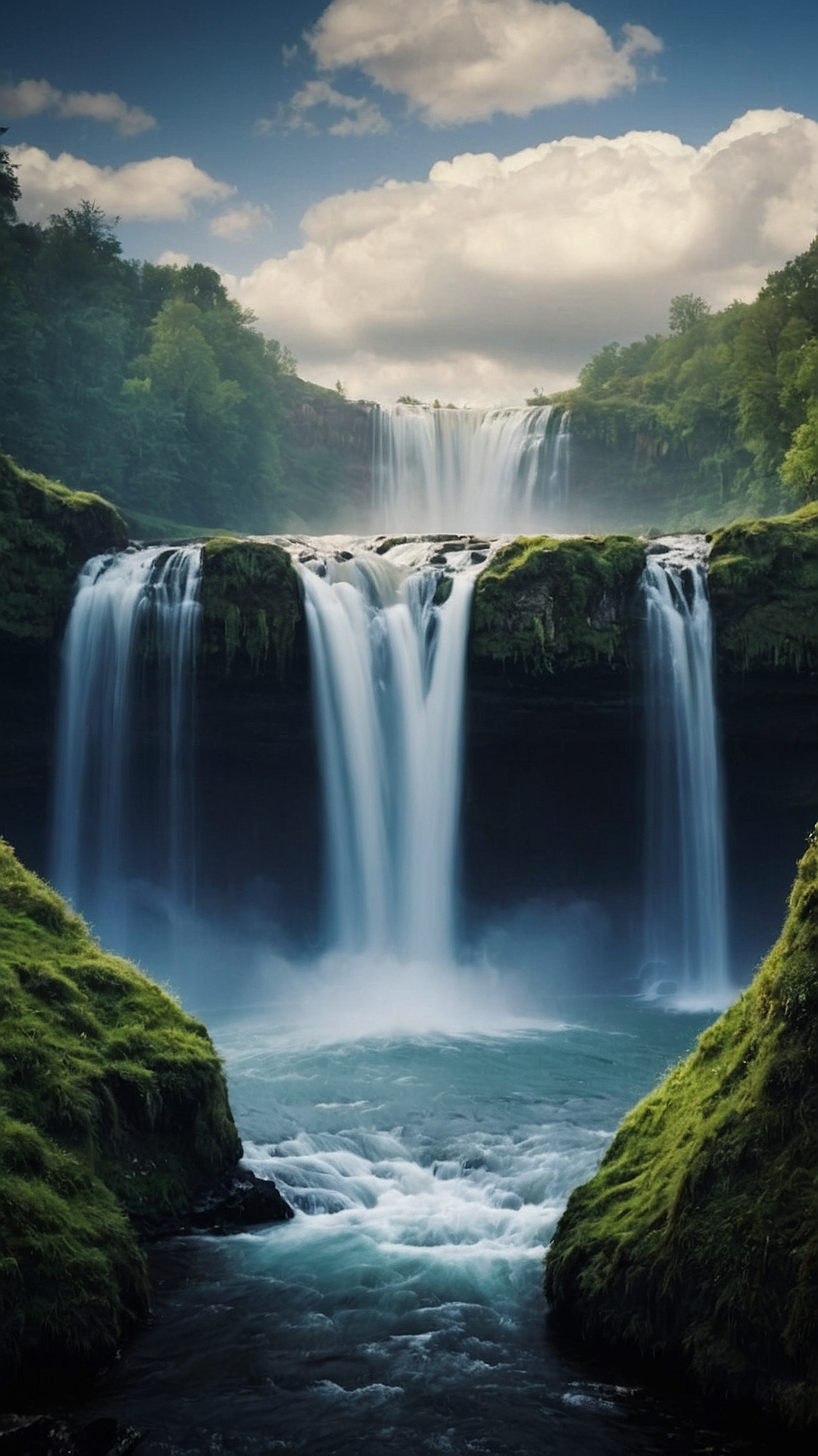 Falls of Elegance: Gorgeous Waterfall Wallpaper Styles