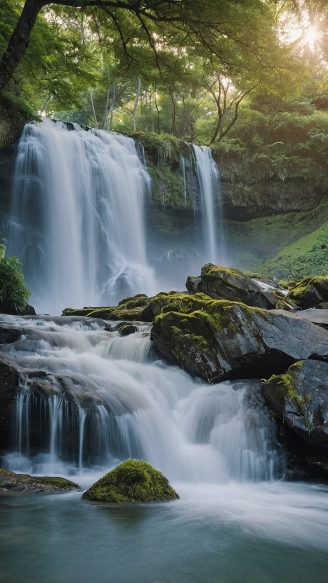 Tranquil Waters: Waterfall Wallpaper Ideas