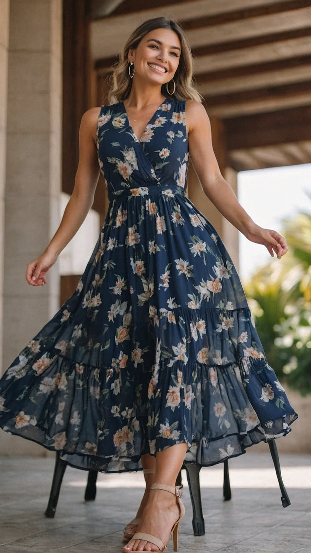 Botanical Bliss: Floral Maxi Dress Showcase