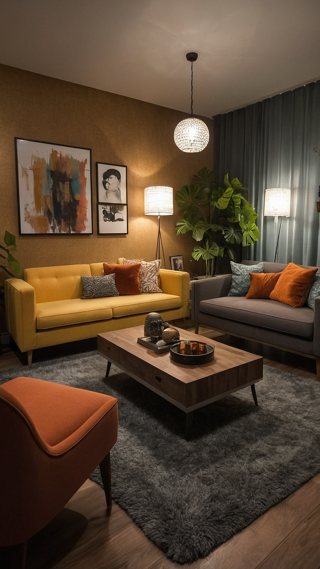 Glamorous Glow: Luxurious Living Room Color Choices
