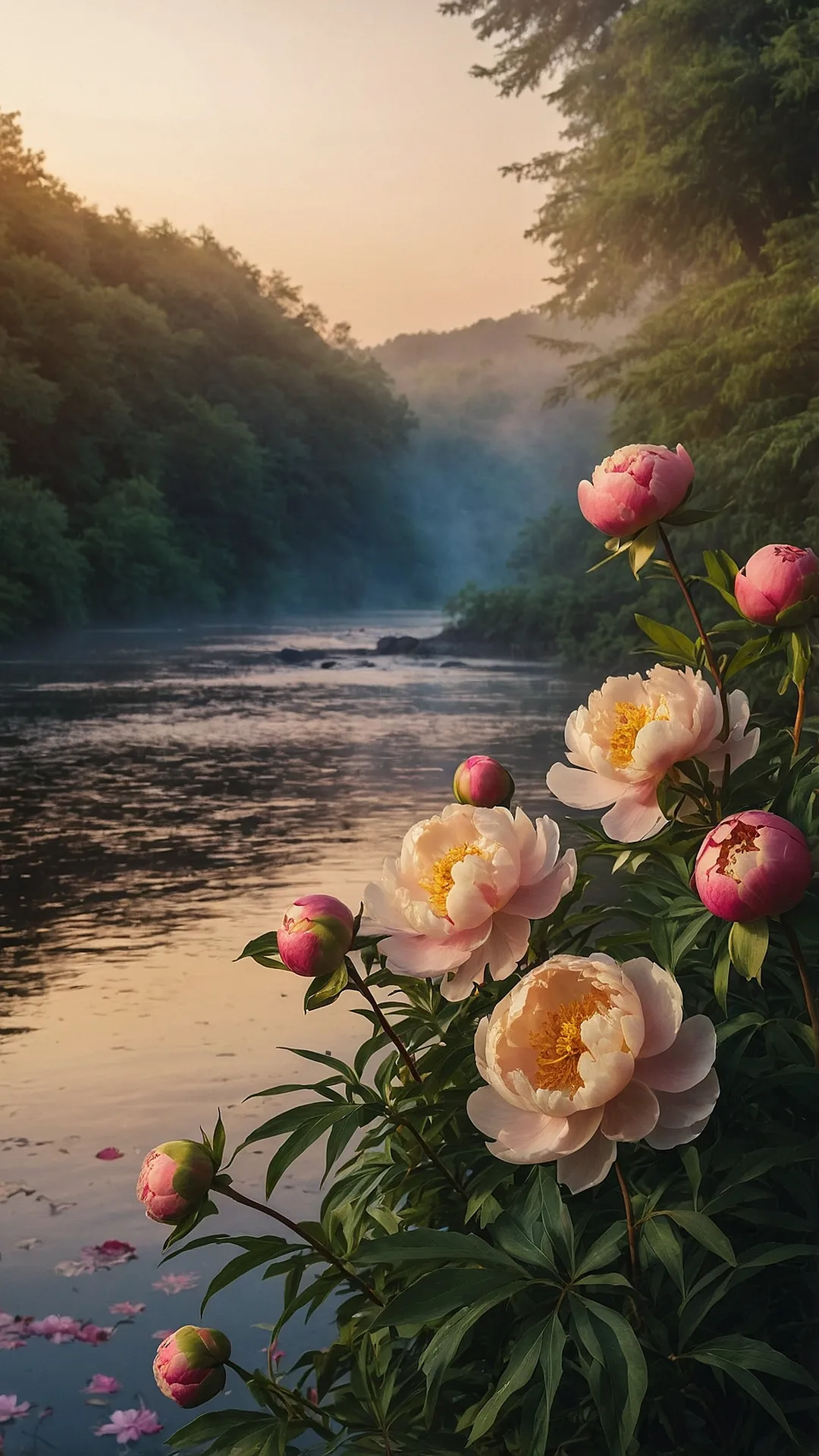 Whimsical Blooms: Peony Wallpaper Collection