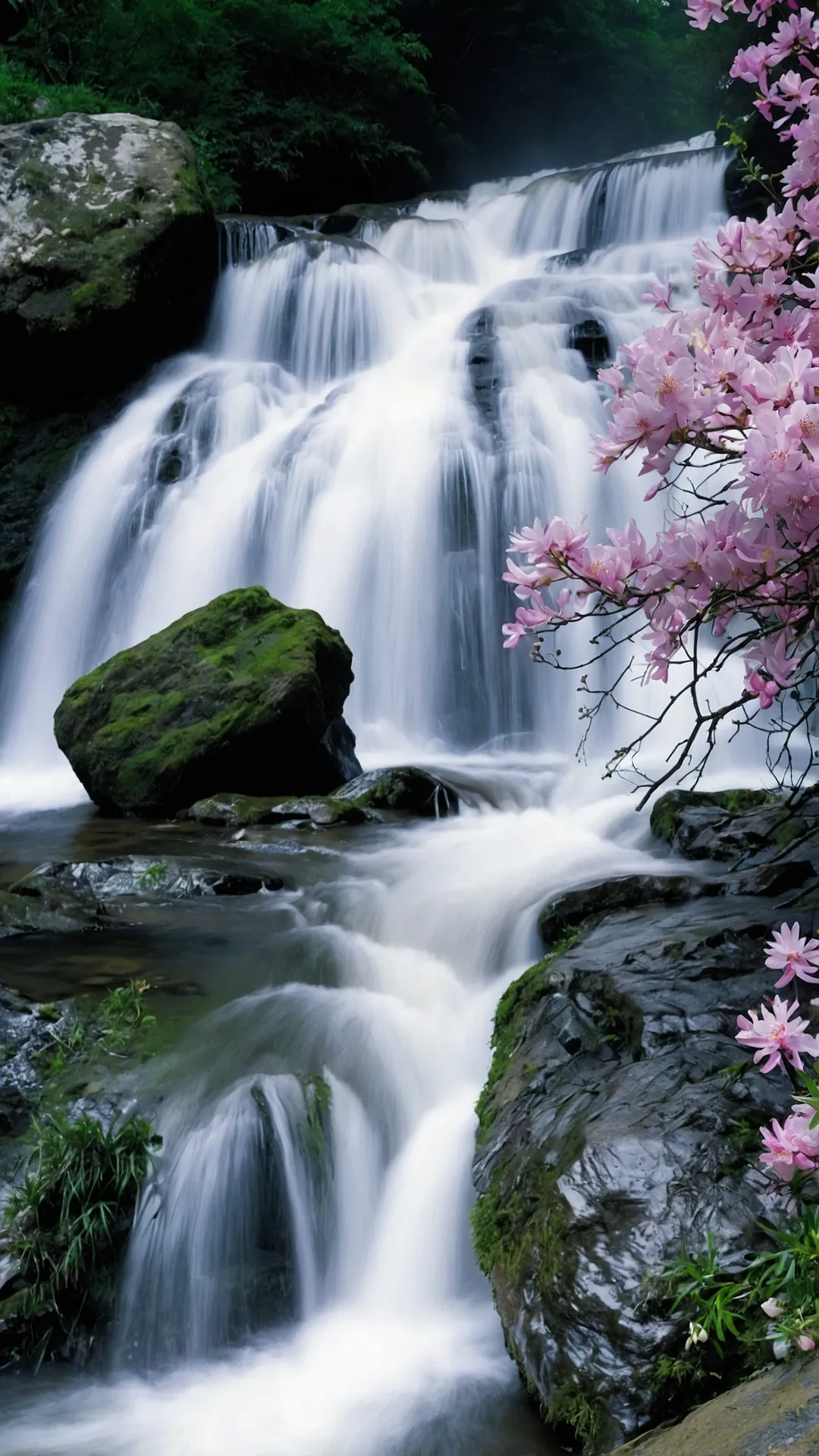 Whispering Waters: Waterfalls Wallpaper Selection