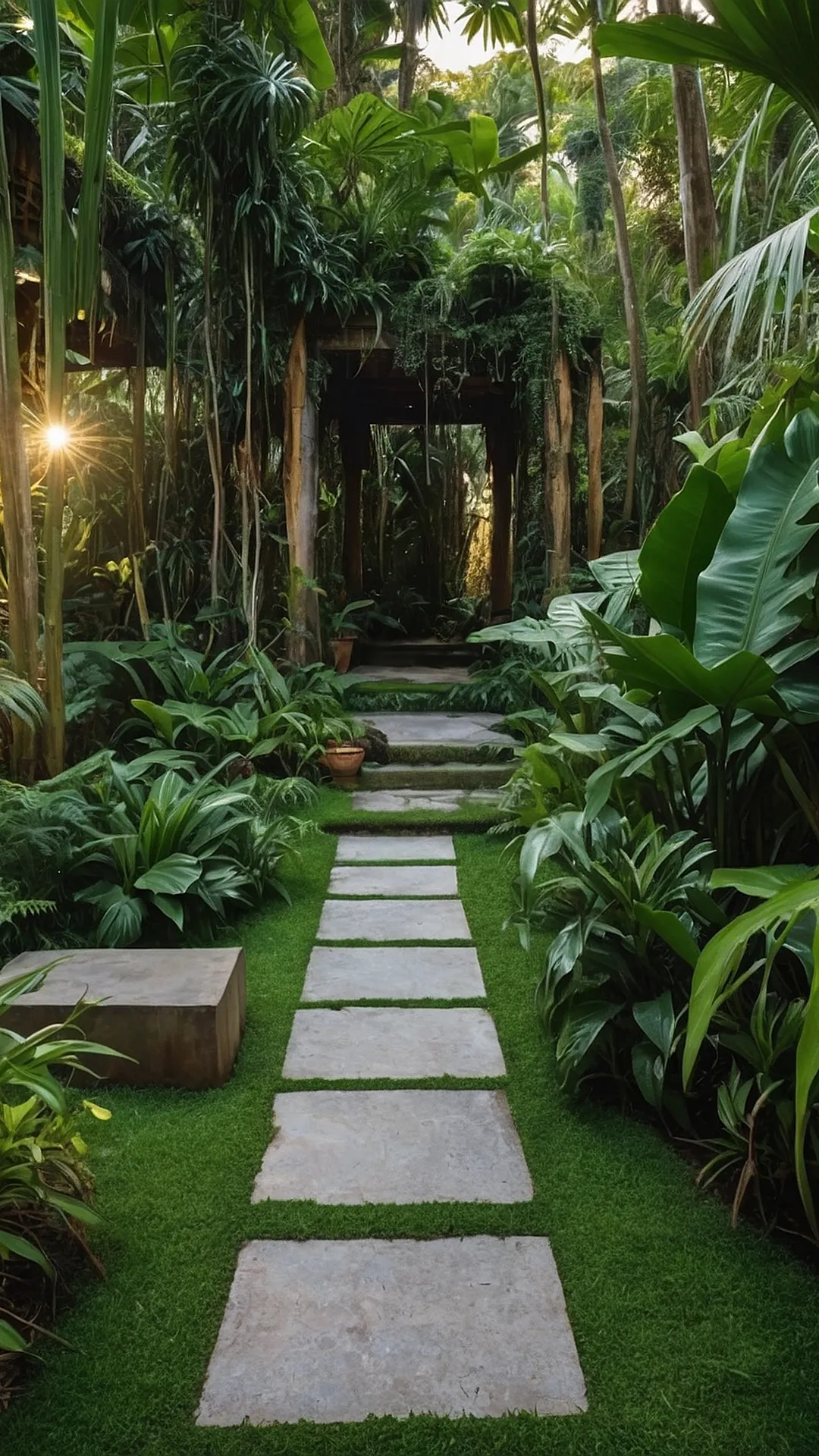 Jungle Haven Harmony: Garden Design Inspirations