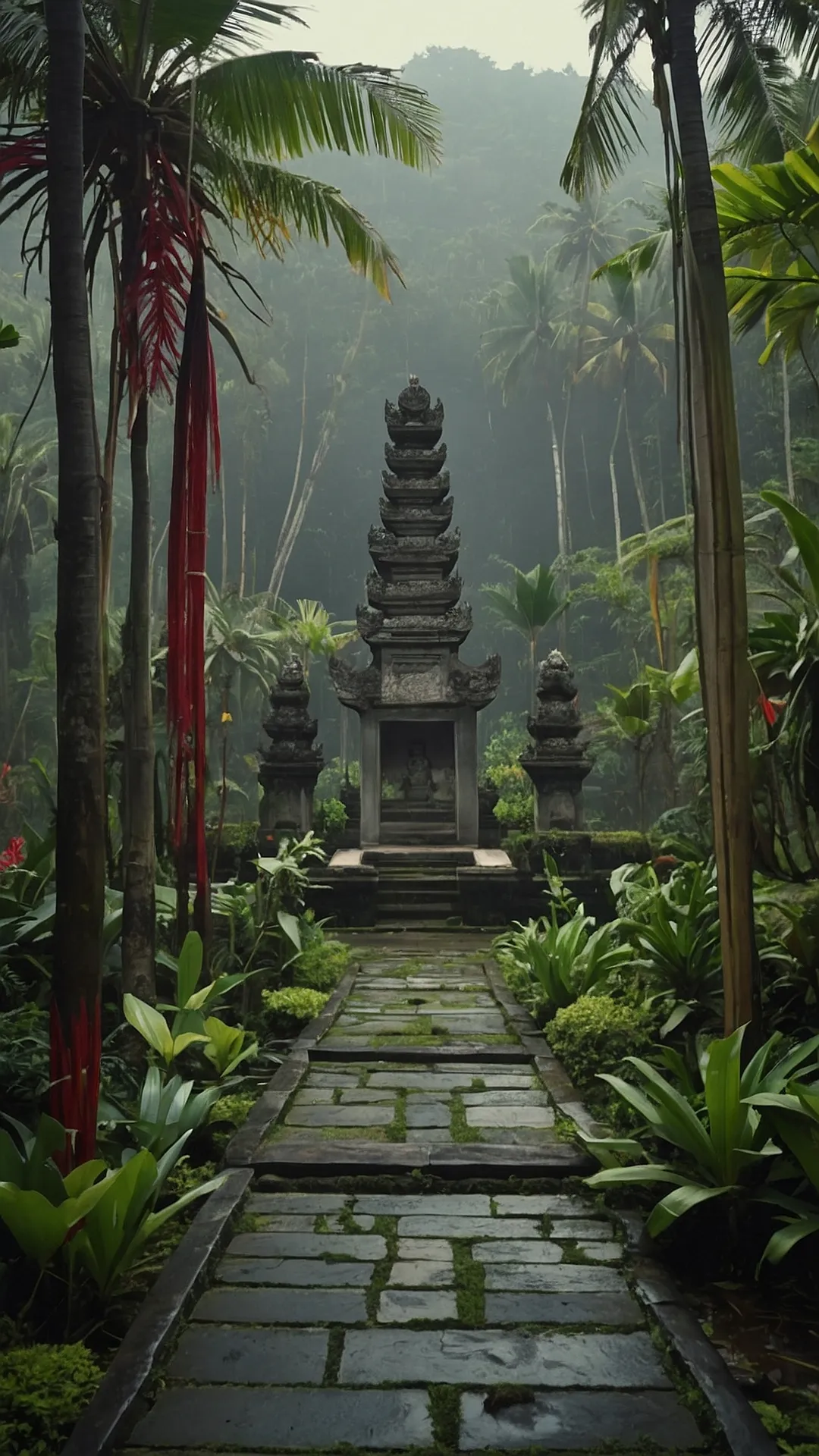 Tropic Escape: Bali Garden Imagery