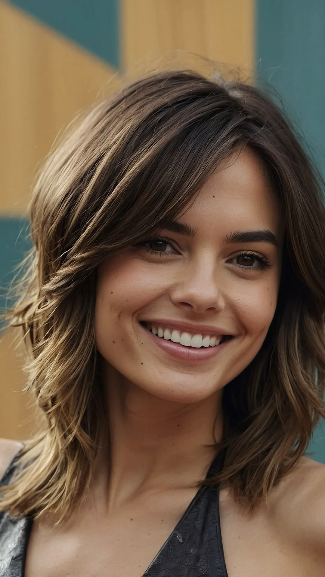 Trendy Layers: Shoulder-Length Haircut Showcase  