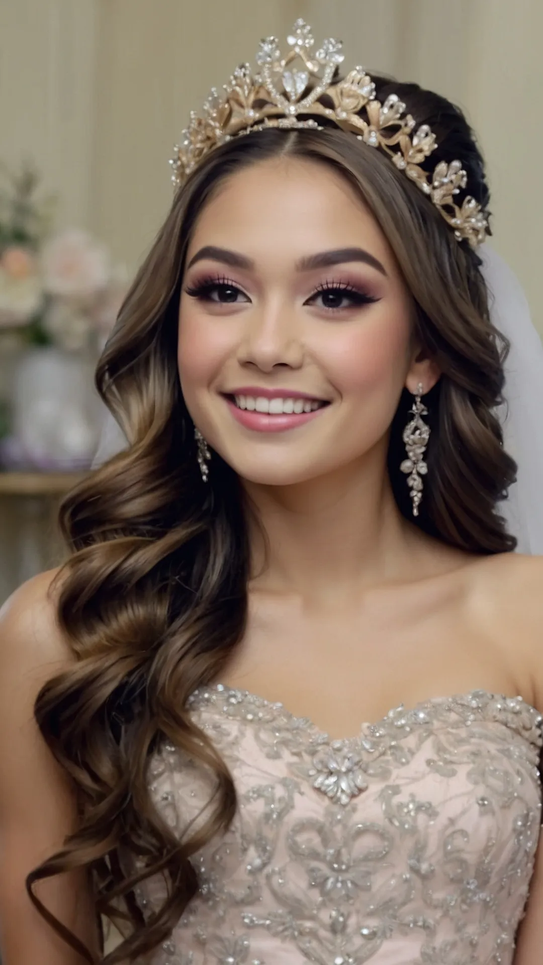 Royal Radiance: Quinceañera Hair and Crown Inspirations