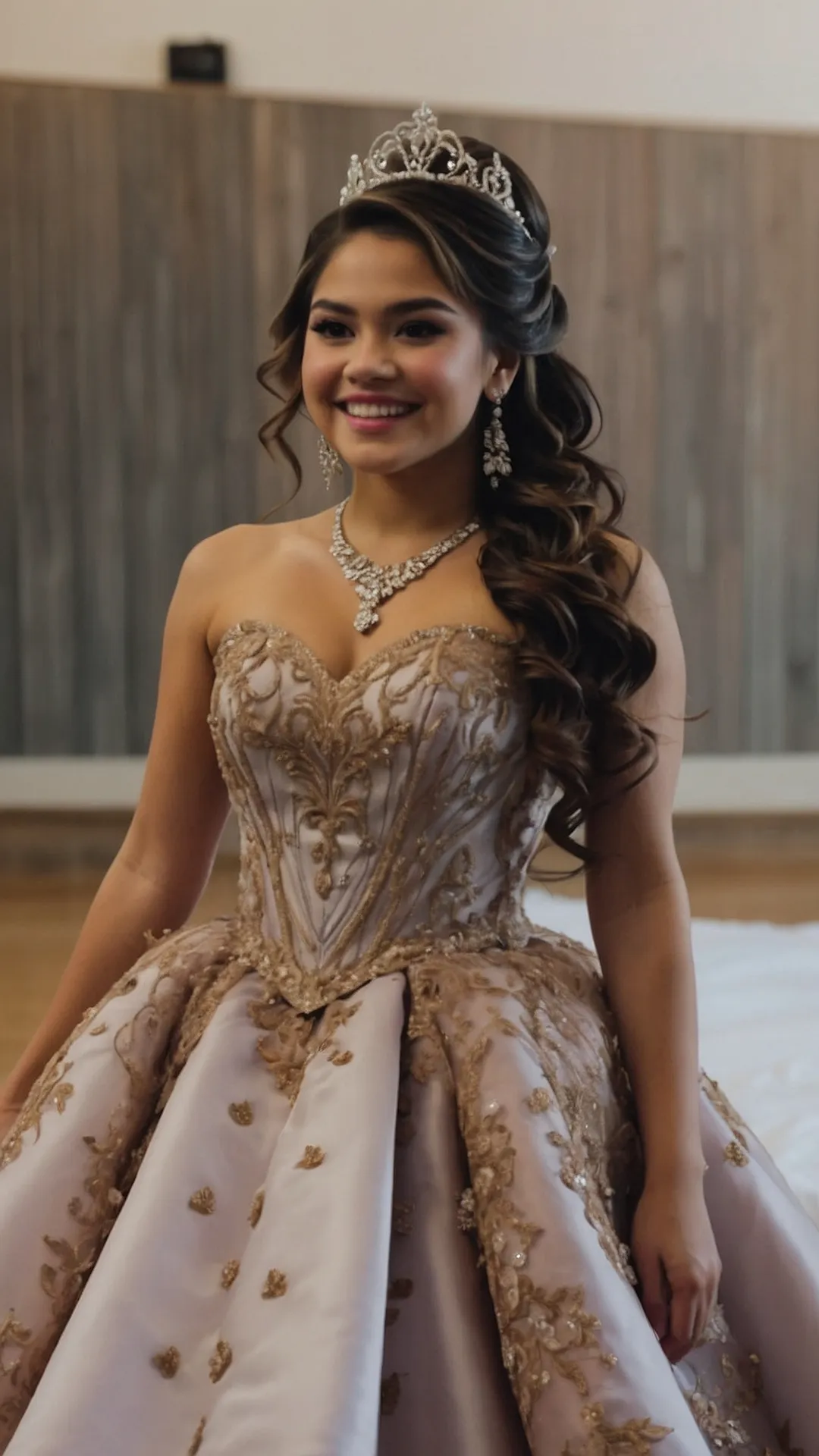 Tiara Tresses: Stunning Quinceañera Crown Hairstyles