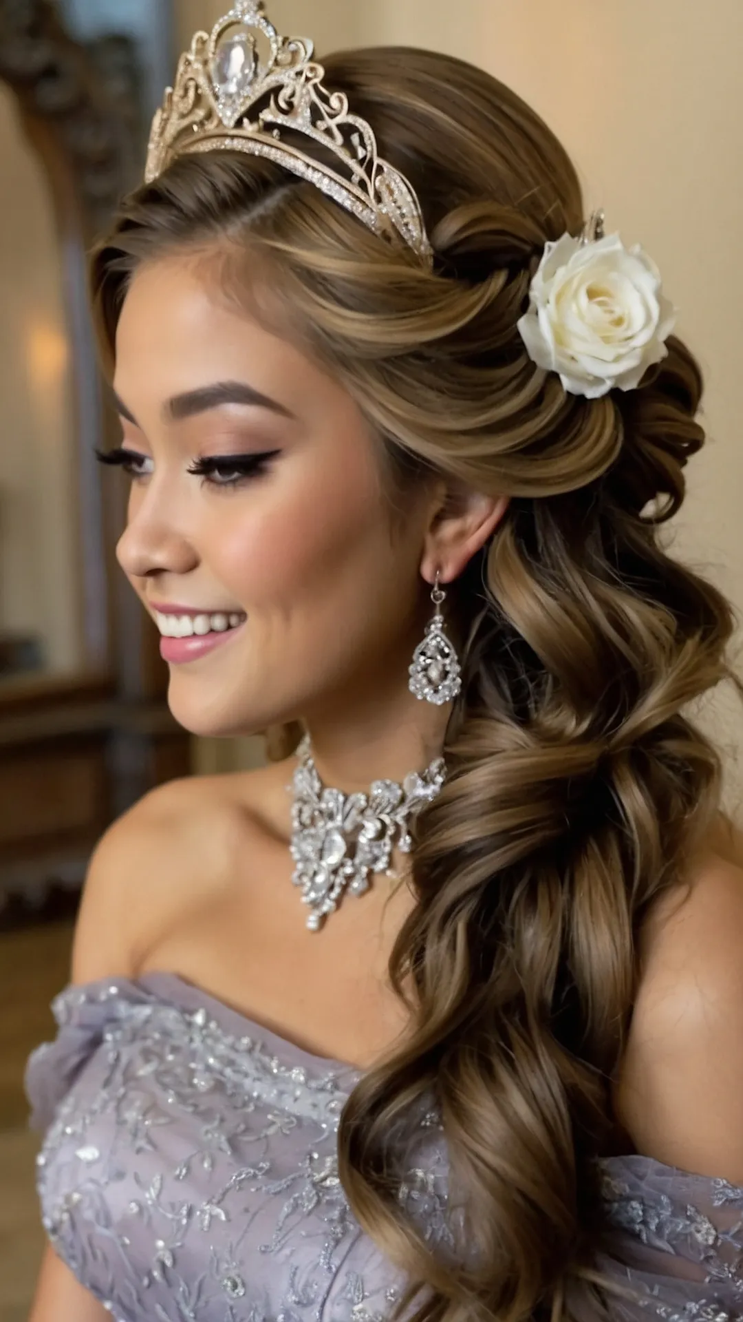 Corona de Quinceañera: Crowned Hairstyle Perfection