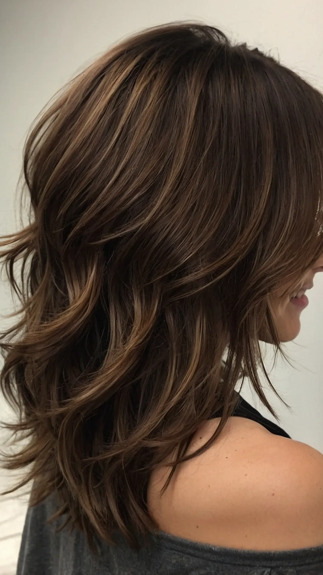 Stylish Shoulder-Length Layers: Haircut Ideas  