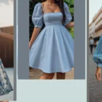 Floral Fantasy: 15 Stylish Blue Frock Outfit Inspirations