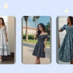Blue-tiful Fashion: 15 Floral Frock Outfits for Your Inner Trendsetter