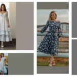 Floral Frenzy: 15 Blue Frock Outfits to Rock