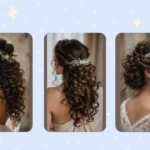 Curly and Stylish: 15 Unique Bridal Hair Ideas for Your Big Day**  
**